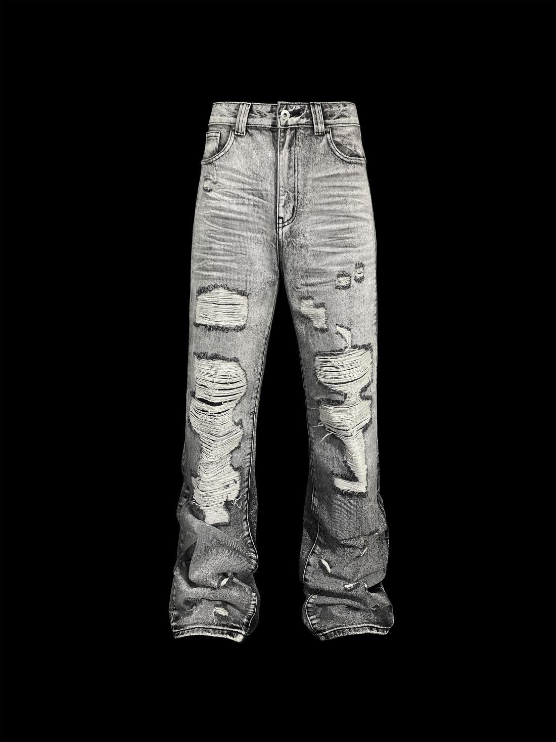 White Lime Plaster Washed Distressed Jeans - PSYLOS 1, White Lime Plaster Washed Distressed Jeans, Jeans, TecNineGroup, PSYLOS 1